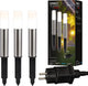 Briloner connect to Shine – LED-Wegbeleuchtung – 3er-Set – Gartenbeleuchtung-Starterset – Sockellampe – IP44 – warmweißes Licht – ø4x36 cm – 1,5 m Kabel