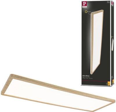 Paulmann LED Panel Atria Shine Hintergrundbeleuchtung IP44 eckig 580x200 mm 22W 2300lm 3000K Holzoptik