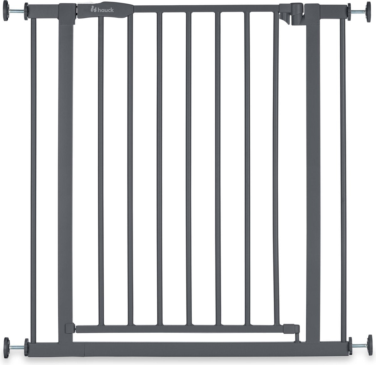 Hauck Open n Stop 2 Schutzgitter – Treppenschutzgitter – dunkelgrau – 75–80 cm