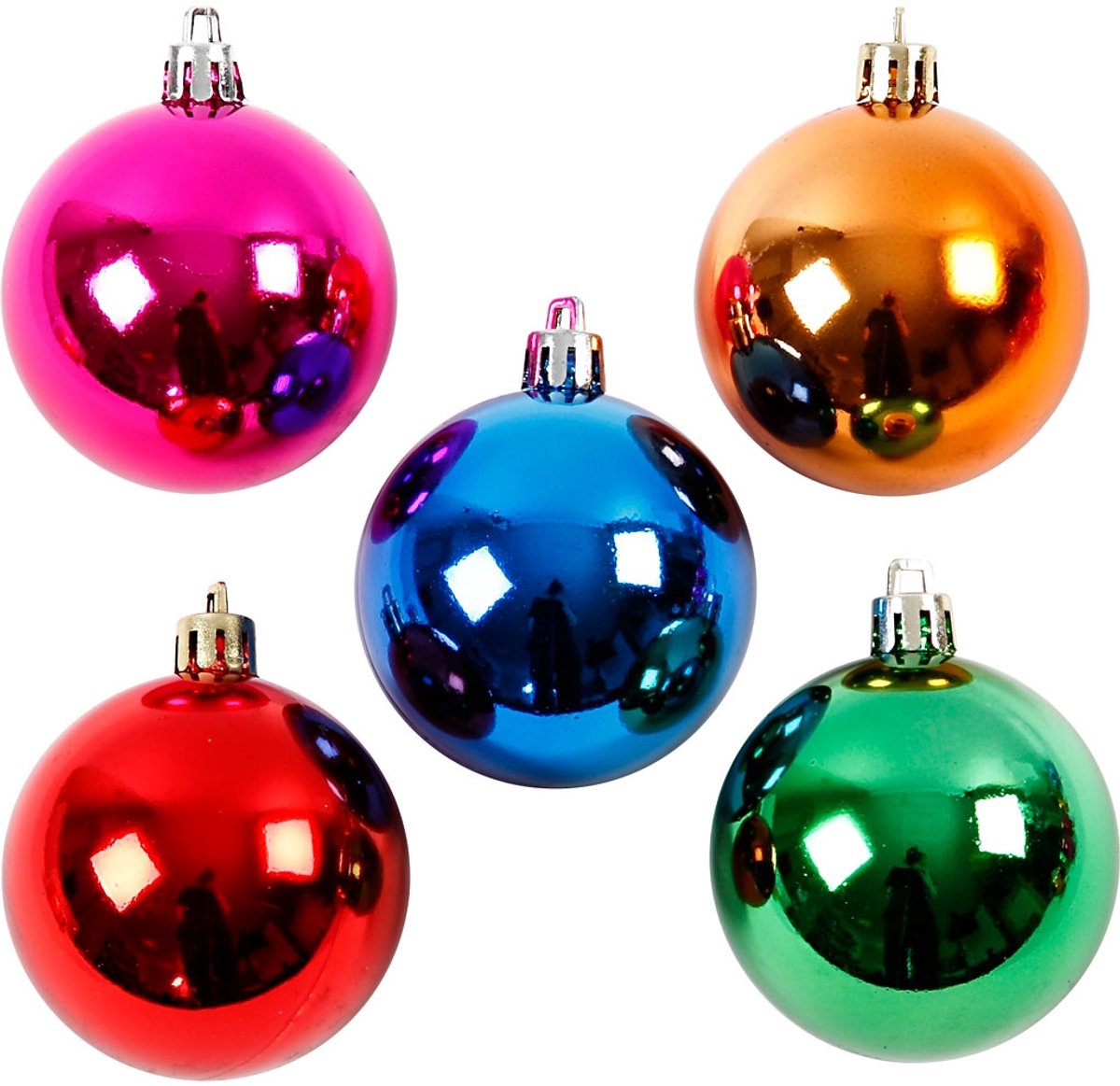 Creativ Company Weihnachtskugeln, D 6 cm, kräftige Farben, 20 Stück 1 Box
