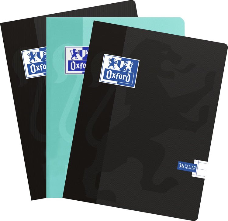 Oxford-Schule – Schulheft – A5 – liniert – mit Rand – 72 Seiten – 3er-Pack