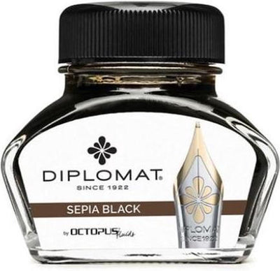 Diplomat Tinte Diplo Oktopus 30 ml Glas Sepiaschwarz