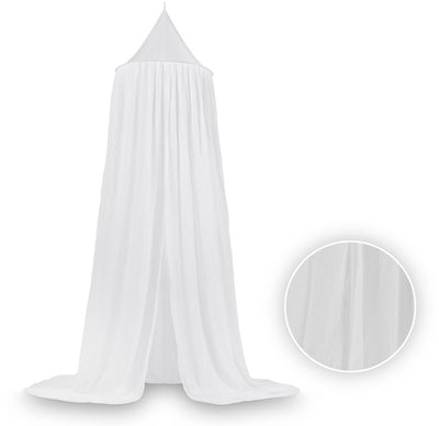 Jollein – Baby-Moskitonetz Vintage (weiß) – Baumwolle – Polyester – Babyschleier, Betthimmel – 245 cm