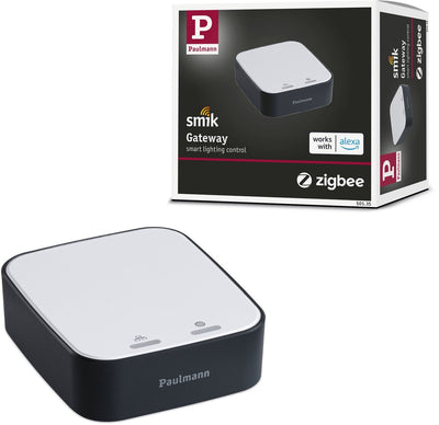 Paulmann Smart Home ZigBee 3.0 Gateway Smik – Weiß Anthrazit – App-Sprachsteuerung – für ZigBee-Beleuchtung