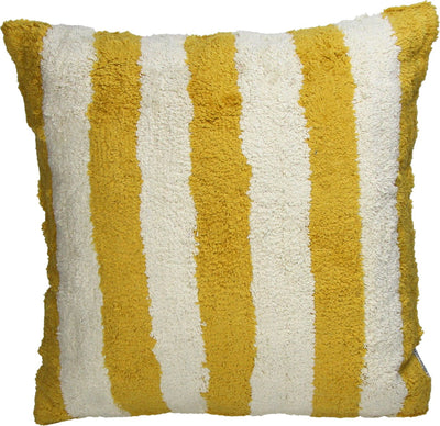 HD Collection Kissen, Streifen, Baumwolle, Gelb, 45 x 45 cm
