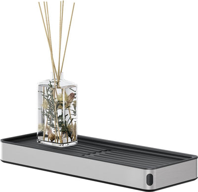 Tiger Cooper – Regal 28 cm – Badezimmerregal – schwarz gebürsteter Edelstahl