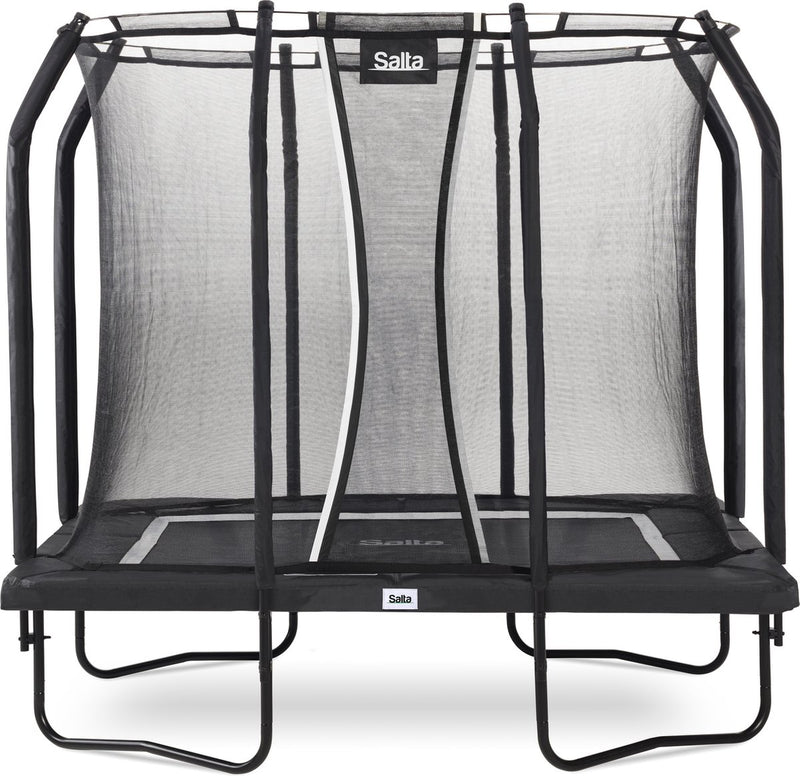 Salta Premium Black Edition – 214 x 153 cm – rechteckiges Trampolin mit Sicherheitsnetz – Schwarz