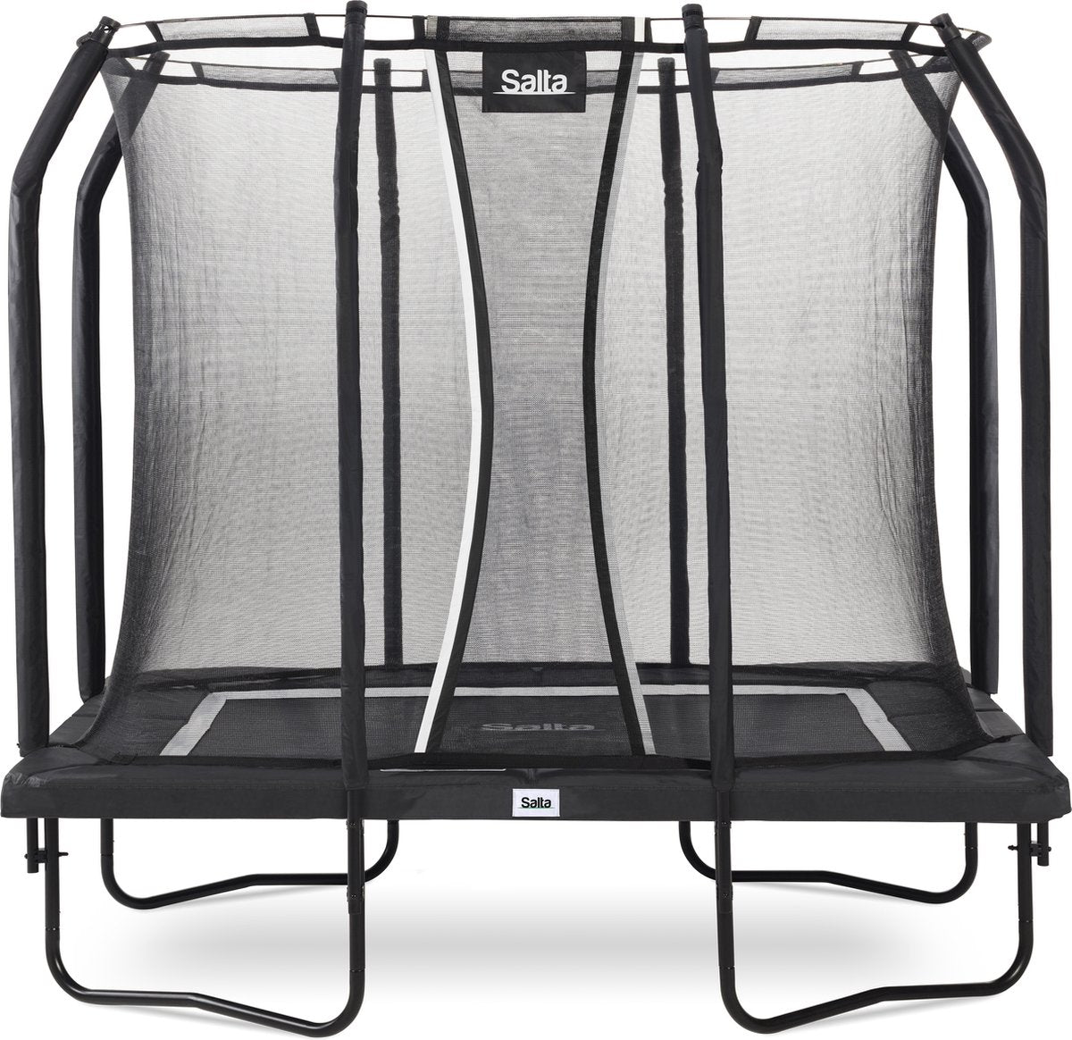 Salta Premium Black Edition – 214 x 153 cm – rechteckiges Trampolin mit Sicherheitsnetz – Schwarz