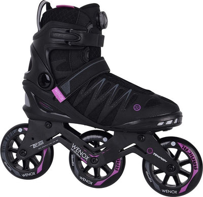 Tempish Wenox Top 100 Damen-Inline-Skates – 4 x 100 mm Rollen – Speed-Fitness-Inline-Skates – Schwarz Pink – Größe 42