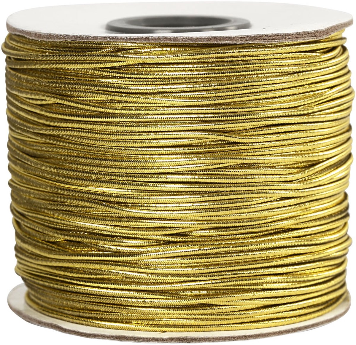 Creativ Company elastische Kordel, Stärke 1 mm, Gold, 100 m 1 Rolle