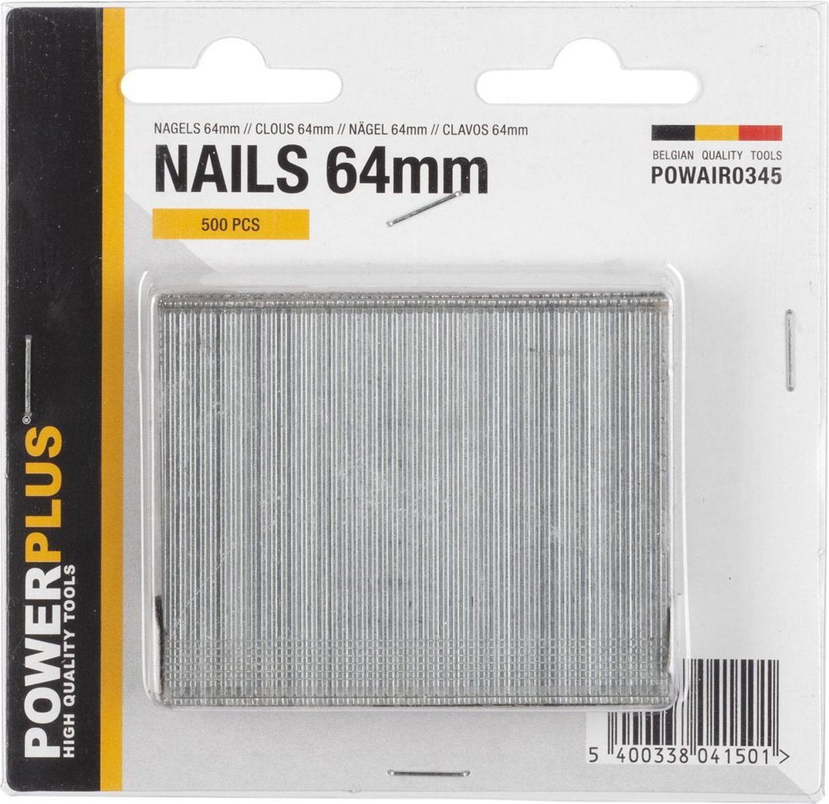 Powerplus powair0345 Nägel – für Tackernagler – #500 64 mm