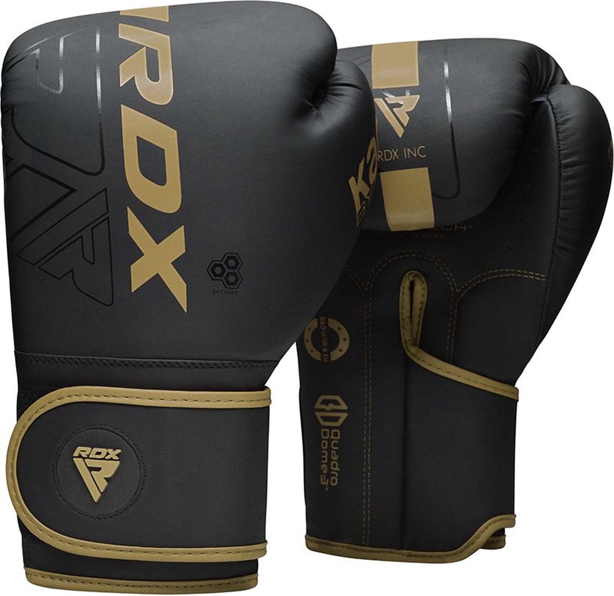 Rdx Sports F6 Kara Boxhandschuhe – Boxhandschuhe – Training – Kampfsporthandschuhe – Boxen – Gold – matt – 12 oz