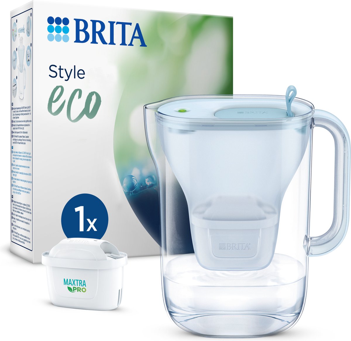 Öko-Wasserfilterkrug im Brita-Stil – 2,4 l – blau