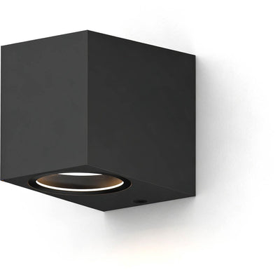 Calex Wandleuchte Downlight Sanremo – GU10 – IP54 wasser- und staubgeschützt – für drinnen und draußen geeignet – einfache Installation – rechteckig – schwarz