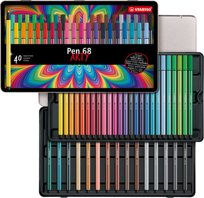 Stabilo Pen 68 in Metal Box, 40KL.