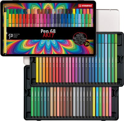 Stabilo Pen 68 in Metal Box, 50.