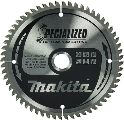 Makita Zubehör Kreissägeblatt | Aluminium | 160x20x2,4 60t 0g - b-33233