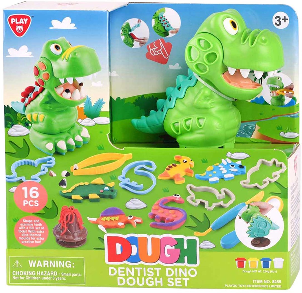 Playgo Dino Zahnarzt-Ton-Set – 4 Tontöpfe