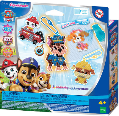 Aquabeads Paw Patrol Schlüsselanhänger-Bastelset – Perlen, die am Wasser haften
