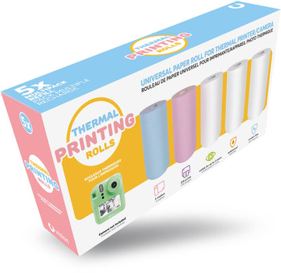 Vision Products Universal-Nachfüllpapierrollen 5 Stück (57 x 30 mm) für Kinderkamera mit Drucker und Taschendrucker
