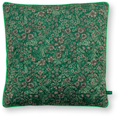 Pip Studio Dekokissen Quilted Daisy Dreams – Kissen für das Wohnzimmer – Grün – 50 x 50 cm
