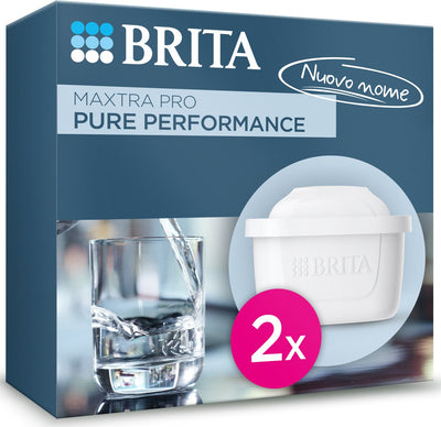 Brita Wasserfilterkartusche Maxtra Pro Pure Performance – 2 Stück – Original Wasserfilter für Wasserfilterkannen – filtert Verunreinigungen wie Herbizide, PFAs, Chlor, Kalk und Metalle