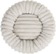 District 70 Ribba – luxuriöses rundes Katzenbett aus Cordplüsch – Greige – 45 x 45 x 15 cm