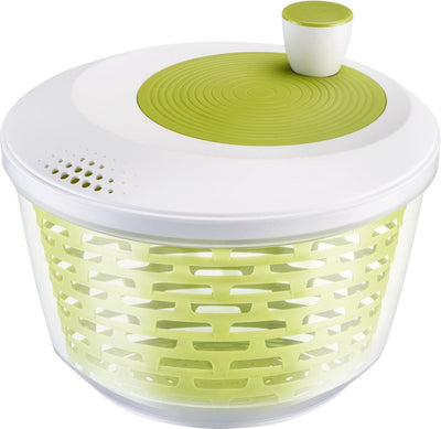 Westmark Salatschleuder, Fassungsvermögen: 4,4 l, ø 23,5 cm, Kunststoff, BPA-frei, Spinderella, transparent weiß grün