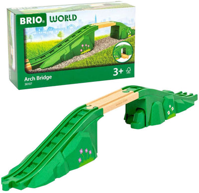 Brio Weltbogenbrücke – klassisches Zugzubehör – 3-teiliges Set
