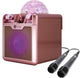 N-Gear Disco Block 410 – Karaoke-Set – Bluetooth-Lautsprecher – Partybox mit 2 Mikrofonen – Space Pink – limitierte Auflage