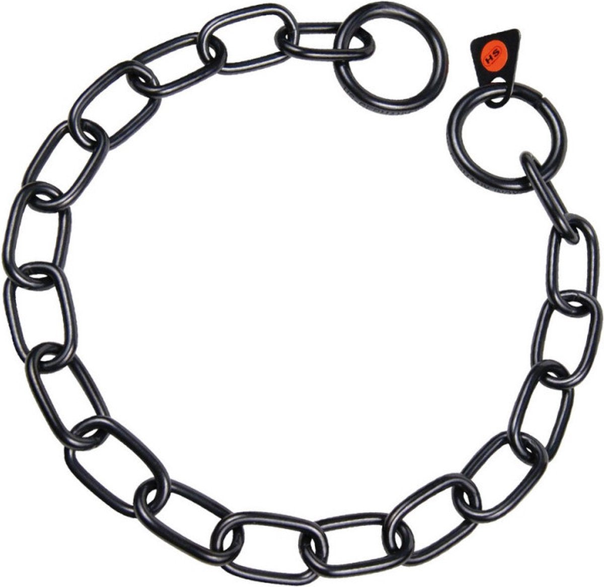 Hs Sprenger Hundehalsband schwarz 3 mm links halblang (61 cm)