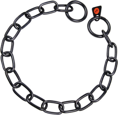 Hs Sprenger Hundehalsband schwarz 3 mm links halblang (61 cm)