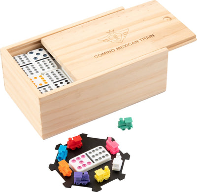 Longfield Games Mexikanischer Zug Dominospel Doppel 12 Holzbox