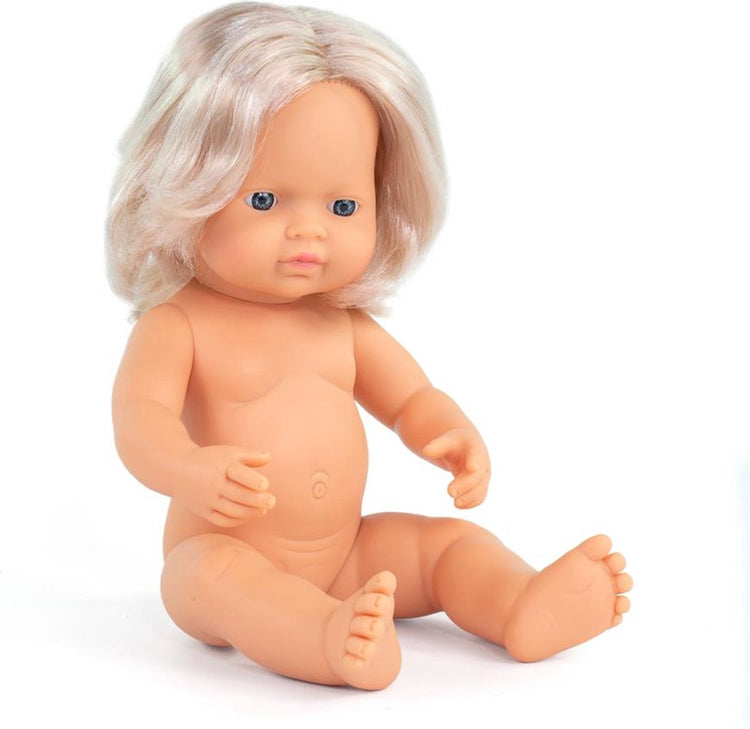 Miniland-Puppe – Europäisches Mädchen 38 cm – mit Vanilleduft – wasserfest – 10 Monate