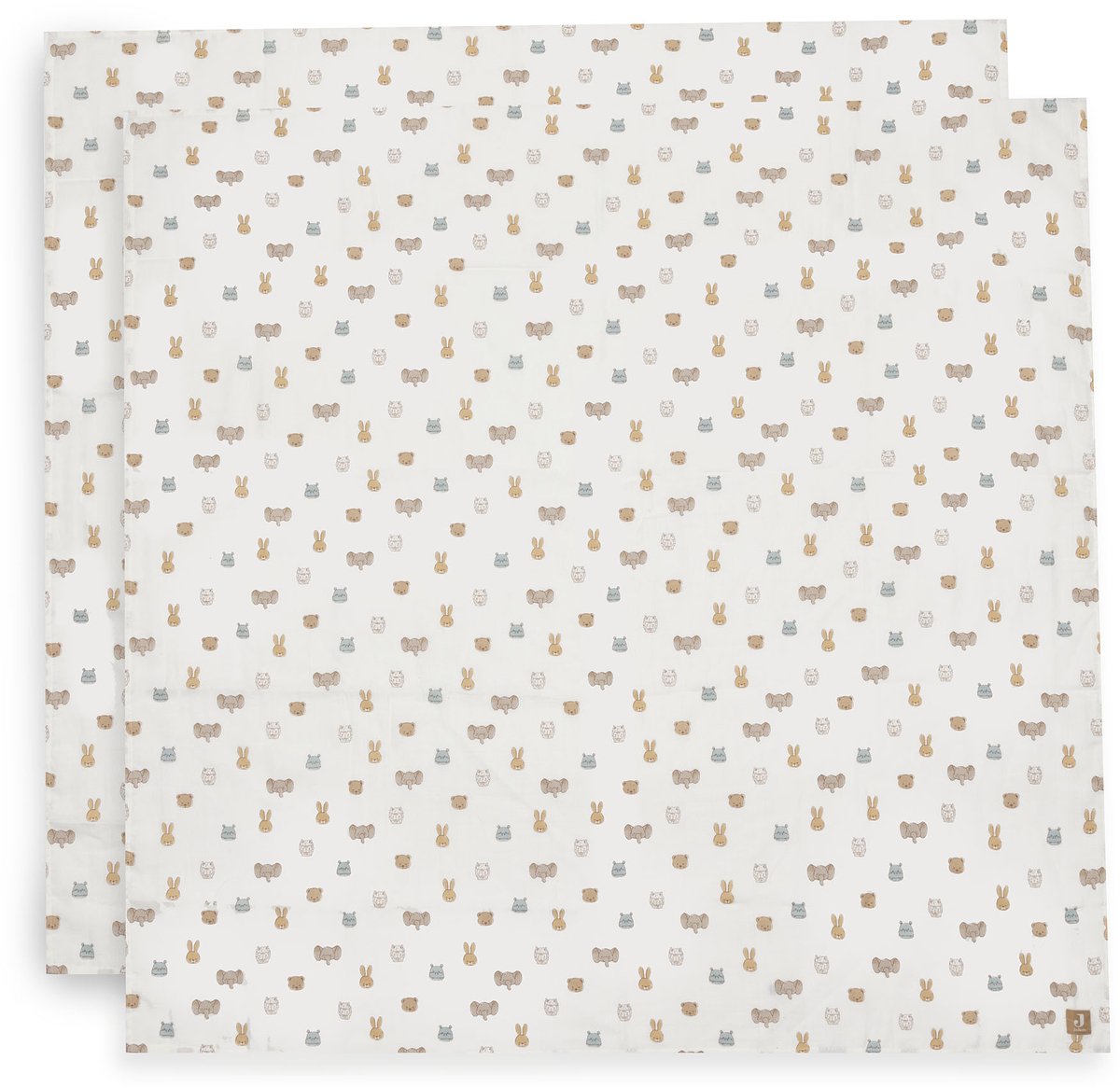 Jollein hydrophiles Tuch, groß, 115 x 115 cm, Jollies (2er-Pack)