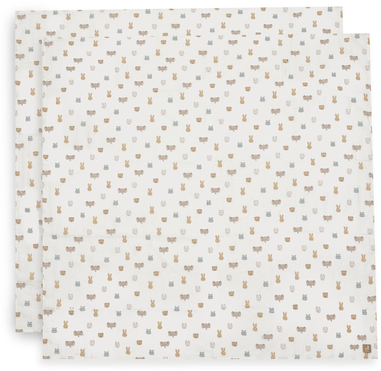 Jollein hydrophiles Tuch, groß, 115 x 115 cm, Jollies (2er-Pack)