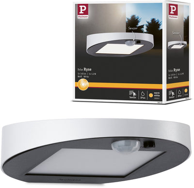 Paulmann Solar-LED-Wandleuchte für Outdoor-Ryse-Bewegungsmelder IP44 3000K 30lm weiß