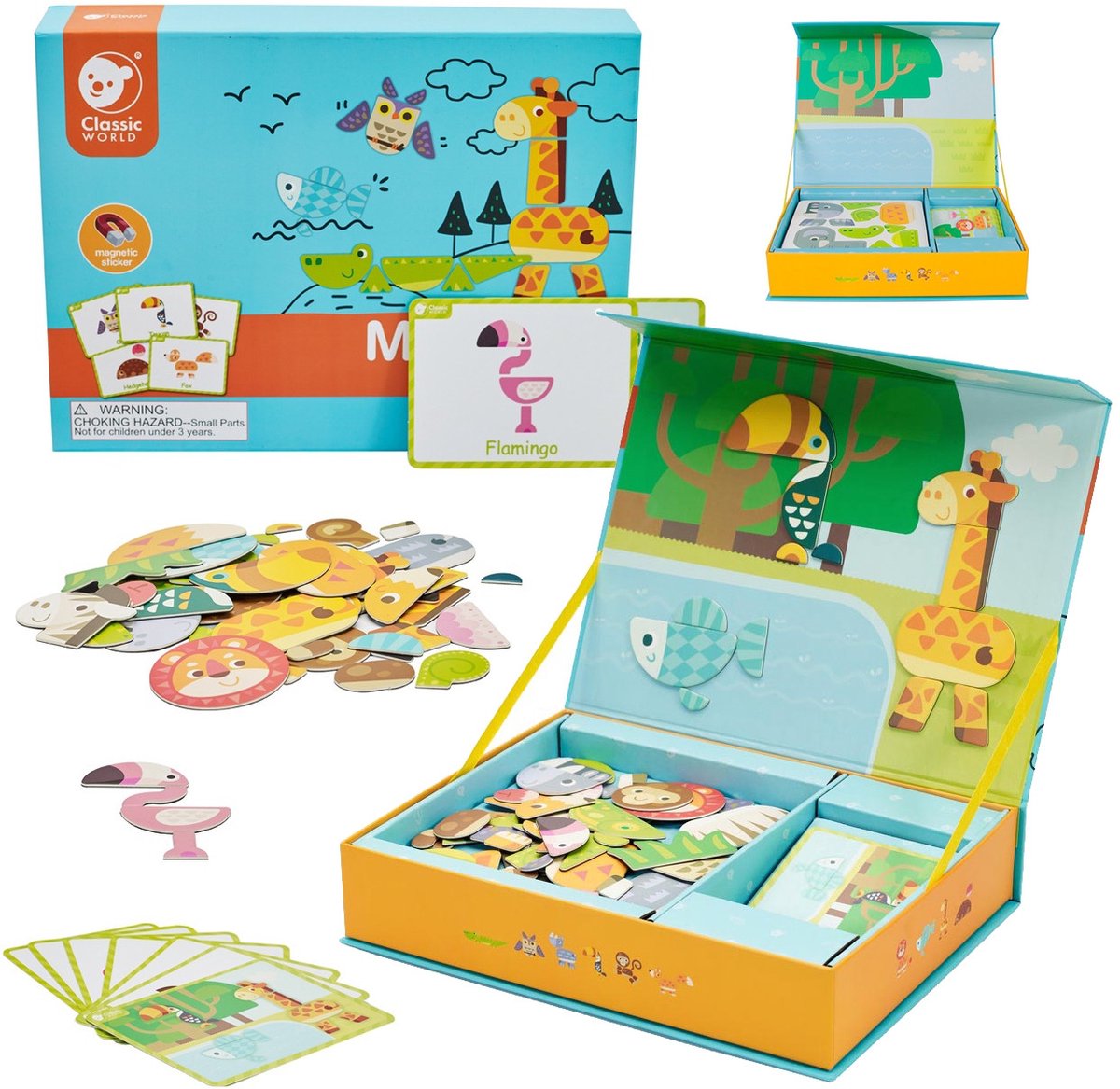 Classic World Magnet Game Forest Animals, 60dlg.