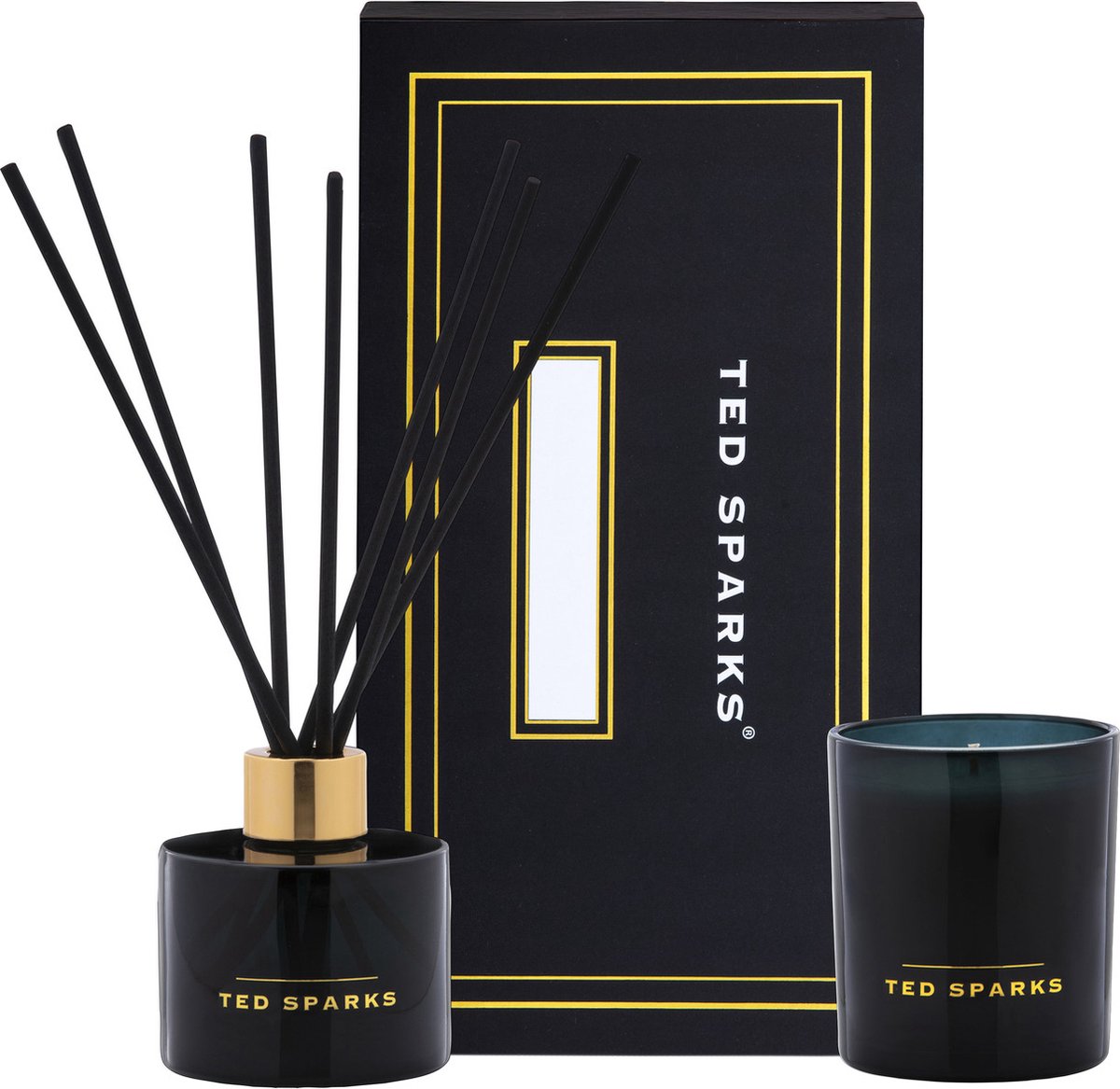 Ted Sparks Bambus-Pfingstrosen-Kerzendiffusor | 100 ml + 100 g | Set 2-tlg