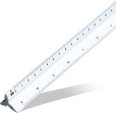 Aristo Scale Stick G - Länge 30 cm - 1:15 :20 :25 :33 1 3 :50 :100 - weißer Kunststoff - in Schutzhülle - AR-1314 1