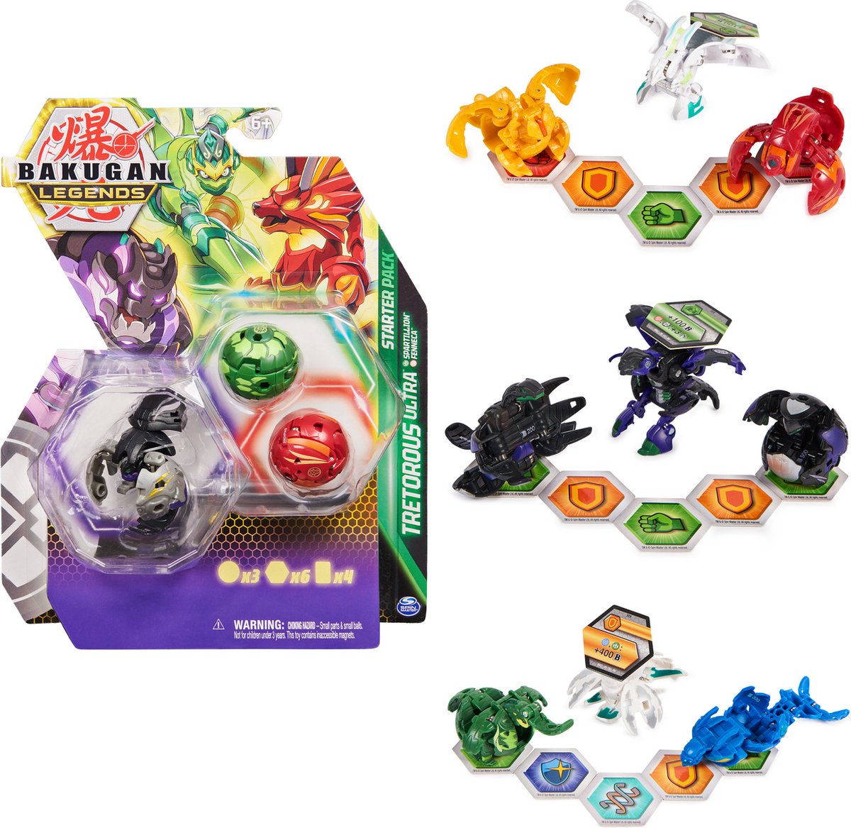 Bakugan Legends S5 Starterpaket 3er-Pack – 1 zufälliges Set