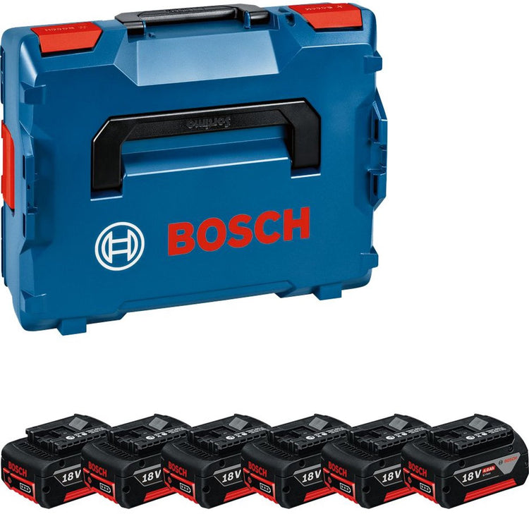 Bosch Profi-Akku-Set 18 V 4,0 Ah 6-teilig in L-Boxx – 1600a02a2s