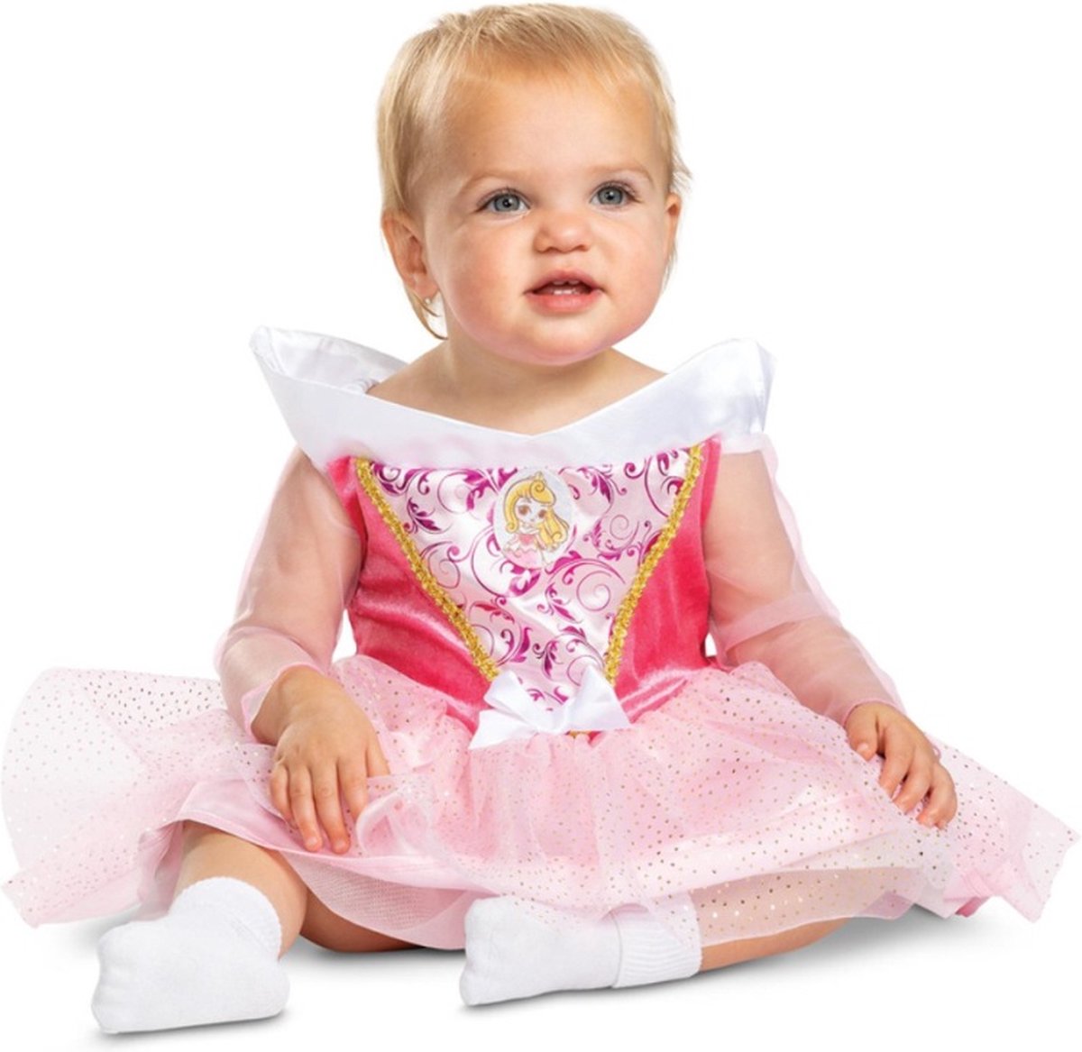 Disguise Disney Dornröschen Aurora klassisches Kostümkleid für Kinder – Kinder bis 1 Jahr – Rosa