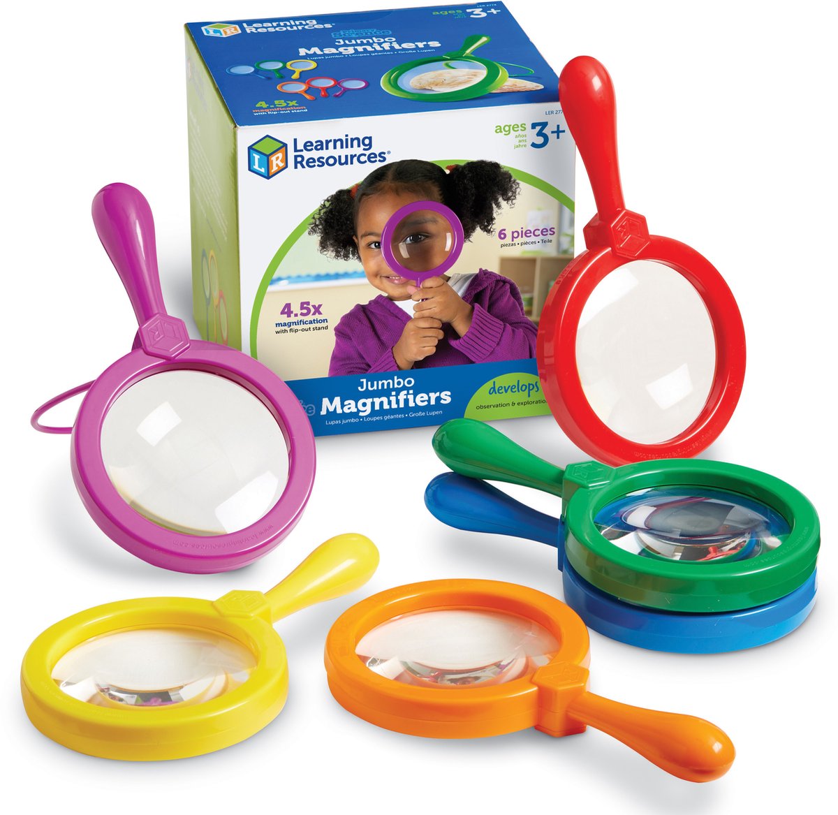 Lernressourcen Primary Science® Jumbo-Lupen (6er-Set) – 3+