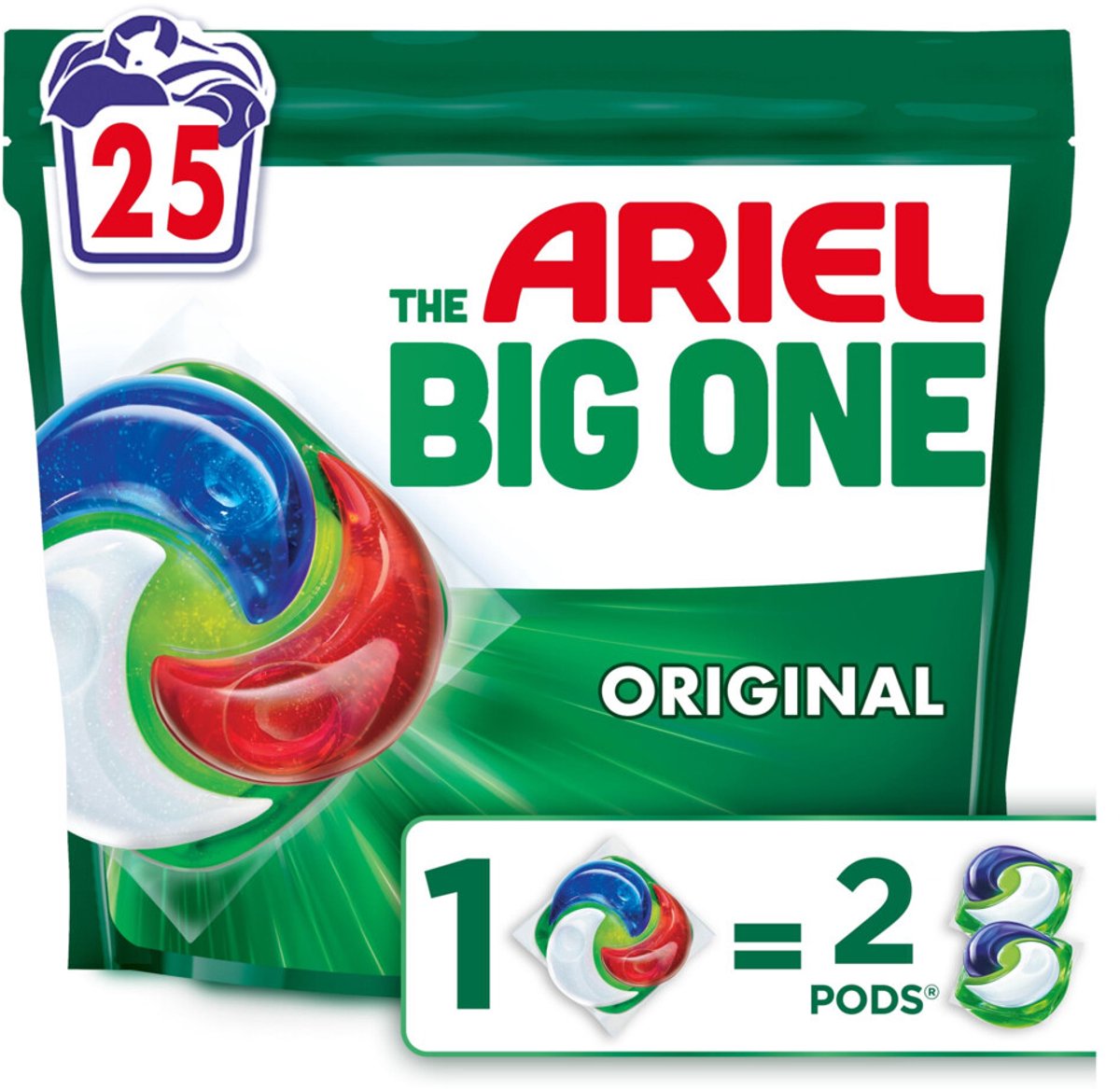 Ariel 3in1 Waschmittel-Pods, das große Original – 25 Wäschen