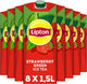 Lipton Ice Tea Green Pack – Erdbeere – zuckerarm – 8 x 1500 ml – Vorteilspack