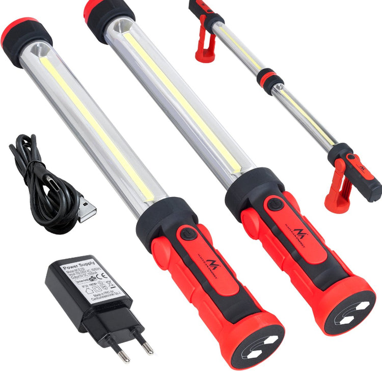 Maclean - Werkstattlampe Werkstattlampe Gehlampe LED XXL mce230 - mit Anhänger und Magnet