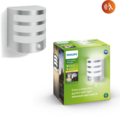 Philips LED Philips Calgary Außenwandleuchte – mit Sensor – Edelstahl