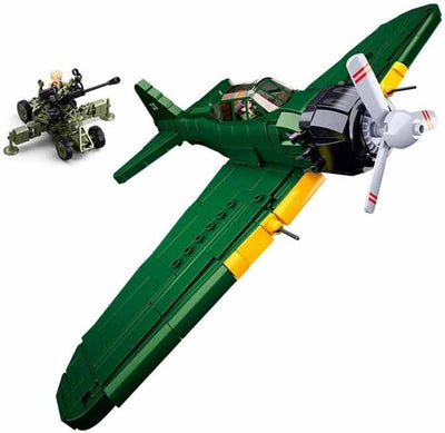 Sluban Army Wwii Flugzeug A6M Zero Building Toys – Konstruktionsspielzeug – Bauset mit 560 Bausteinen – M38-B1108 – ab 8 Jahren