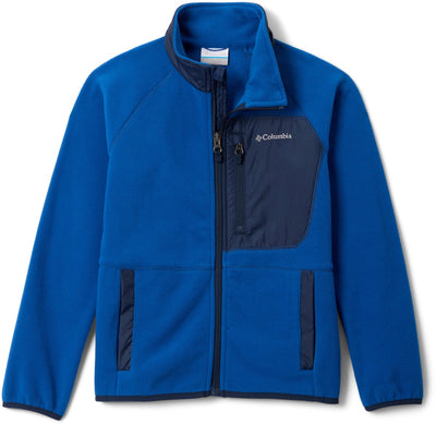 Columbia Fast Trek™ V Outdoor-Pullover für Kinder mit durchgehendem Reißverschluss – Mountain Blue, College Navy